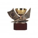 Award-Cup H=120mm auf Holzsackel, Gravur im Preis enthalten.