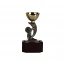 Award-Cup H=150mm auf Holzsackel, Gravur im Preis enthalten.