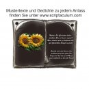 Decoramic Keramikbuch Braun, Motiv Sonnenblumen