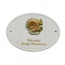 Decoramic Oval Granitgrau, Motiv Ammoniten