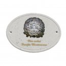 Decoramic Oval Granitgrau, Motiv Medusa