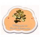 Decoramic Wolkentraum 624 Toskana, Motiv Ginkgo gold