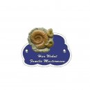 Decoramic Wolkentraum Blau, Motiv Ammoniten
