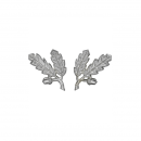Eichenlaubpaar, 23 mm, versilbert, mit Splinten