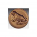Emblem D=50mm Frosch, bronzefarben, siber- oder goldfarben