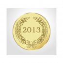 Emblem D=25mm Jahreszahl,  2017 goldfarbig