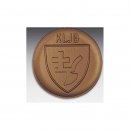 Emblem D=50mm KLJB + Wappen,  bronzefarben, siber- oder...