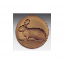 Emblem D=50mm Kaninchen,  bronzefarben, siber- oder...