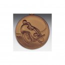 Emblem D=50mm Motorrad Strasse,   bronzefarben, siber-...