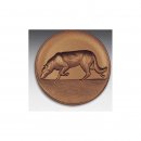 Emblem D=50mm Schferhund,   bronzefarben, siber- oder goldfarben