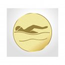 Medaille D=70mm Schwimmen, goldfarbig