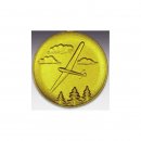 Emblem D=50mm Segelfliegen, goldfarben in Kunststoff fr Pokale und Medaillen