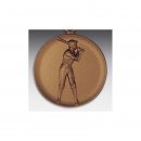 Emblem D=50mm Softball - Frau,  bronzefarben, siber- oder...