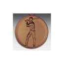 Emblem D=50mm Softball - Mann,  bronzefarben, siber- oder...