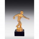 Figur Bowling / Kegeln Mann glanz-gold 23-25cm inkl. Gravur