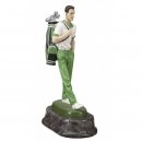 Figur Golfer mit Ausrstung coloriert 22 cm inkl....