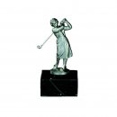 Figur Golferin  bronziert 12cm