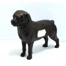 Figur Hund Rotweiler Metall bronzefarben H=12 cm