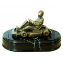 Figur Motorsport Go-Kart goldfarben 11 cm inkl. Gravur
