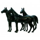 Figur Pferd Dreiergruppe bronziert 29,5cm