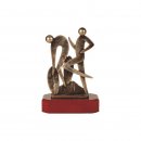 Figur Pokal Trophe Triathlonauf Mahagoni Lok Holzsockel, incl einer Textgravur