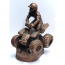 Figur Quadfahrer bronzefarben H.18cm