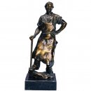 Figur Schmied m. Hammer    bronziert 19cm