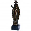 Figur St. Barbara  bronziert 20cm