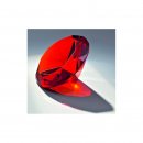 Kristall-Diamant rot  8cm Mit przisem Facettenschliff
