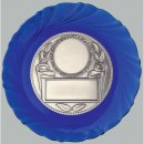 Glasteller blau 19 cm mit Prgoscheibe inkl. Gravur und...