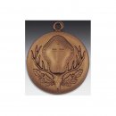 Jagd - Medaille Hubertus mit se  50mm, bronzefarben in...