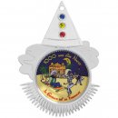 Karnevalsorden Silber 11,0cm Emblem 50mm 3 Steine