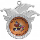 Karnevalsorden Silber 9,0cm Emblem 50mm