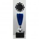 Kunststoff-Pokal Farbe Silber - Blau 29 cmm