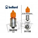 LAMPE BAX9S H6W 12V 6W HALOGEN ORANGE (1)