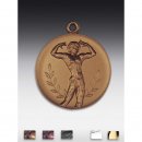 Medaille Body-Frau neu mit se  50mm,   bronzefarben,...
