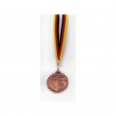 Medaille D=50mm, 3.Platz inkl. 10 mm Band, Bronzefarbig