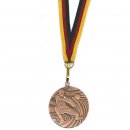 Medaille D=50mm, Volleyball inkl. 11mm Band Bronzefarbig