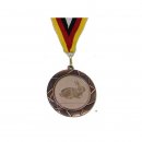 Medaille D=70mm, Kaninchen inkl. 22mm Band, Bronzefarbig