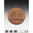Medaille Duathlon mit se  50mm,  bronzefarben, siber-...
