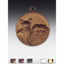 Medaille Edelkatzen mit se  50mm,  bronzefarben, siber-...