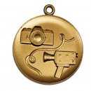 Medaille Foto - Film mit se  50mm, bronzefarben in Metall