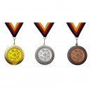 Medaille Hunde Gebr. mit se  50mm,  bronzefarben, siber-...