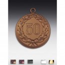 Medaille Jubilum 50 Jhrig mit Kranz mit se  50mm,  bronzefarben, siber- oder goldfarben