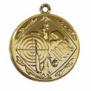 Medaille Knigsadler mit se  50mm, goldfarben in Metall