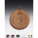 Medaille Lady Soldier mit se  50mm,  bronzefarben, siber- oder goldfarben