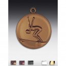 Medaille Schwimmerin mit se  50mm,  bronzefarben, siber-...