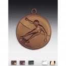 Medaille Skateboard mit se  50mm,  bronzefarben, siber-...