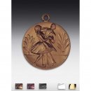 Medaille Tanzpaar mit se  50mm, bronzefarben, siber-...