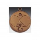 Medaille Tennisschlger mit se  50mm, bronzefarben,...